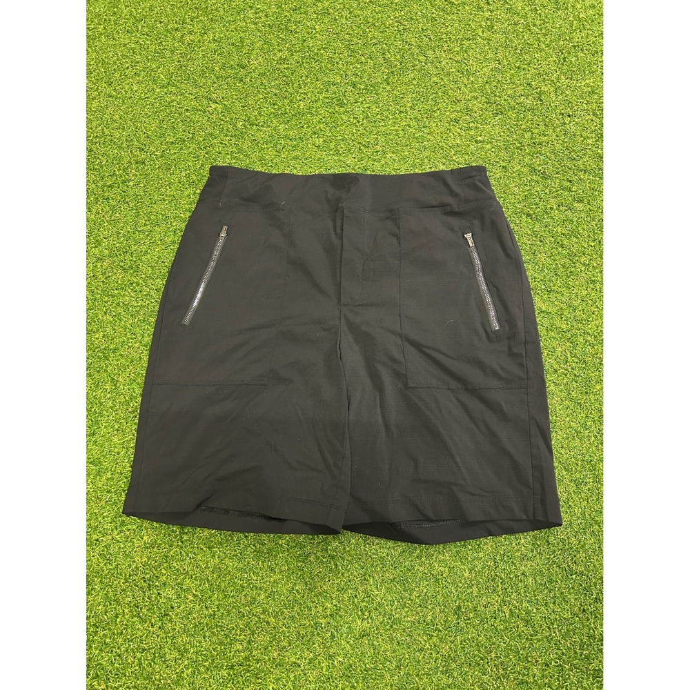 Athleta Trekkie North Shorts Black Size 14 Hiking Outdoor Activewear Pockets
